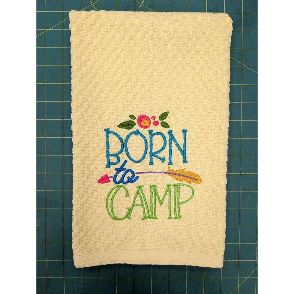 Born to Camp Kitchen Bath Bar Hand Towel